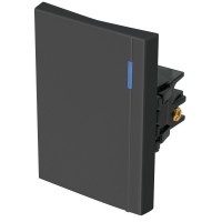 Interruptor sencillo 3 módulos, línea Española, color negro APSE3-EN Volteck